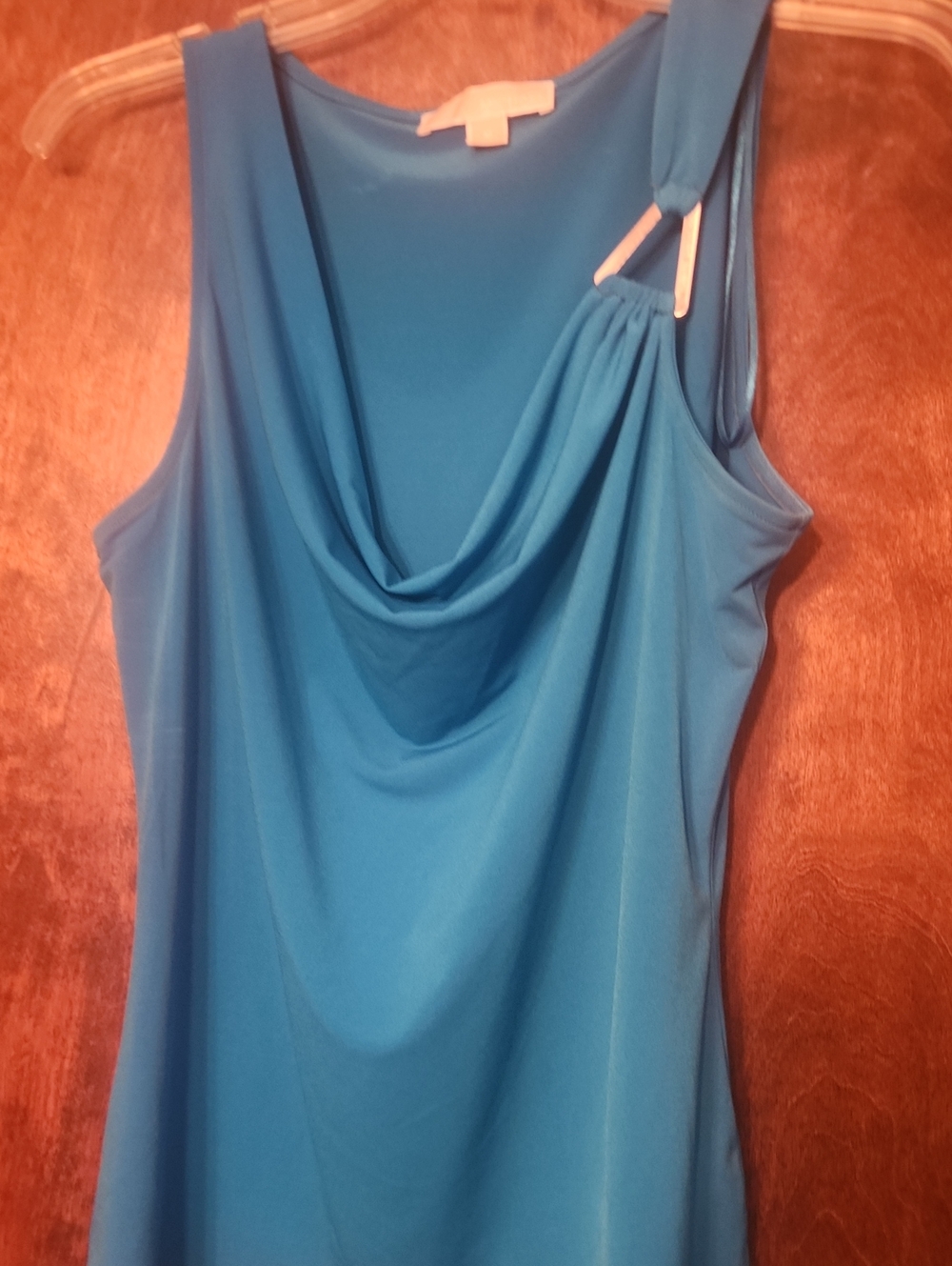 Michael Kors Teal Draped Cowl Neck Sleeveless Camisole